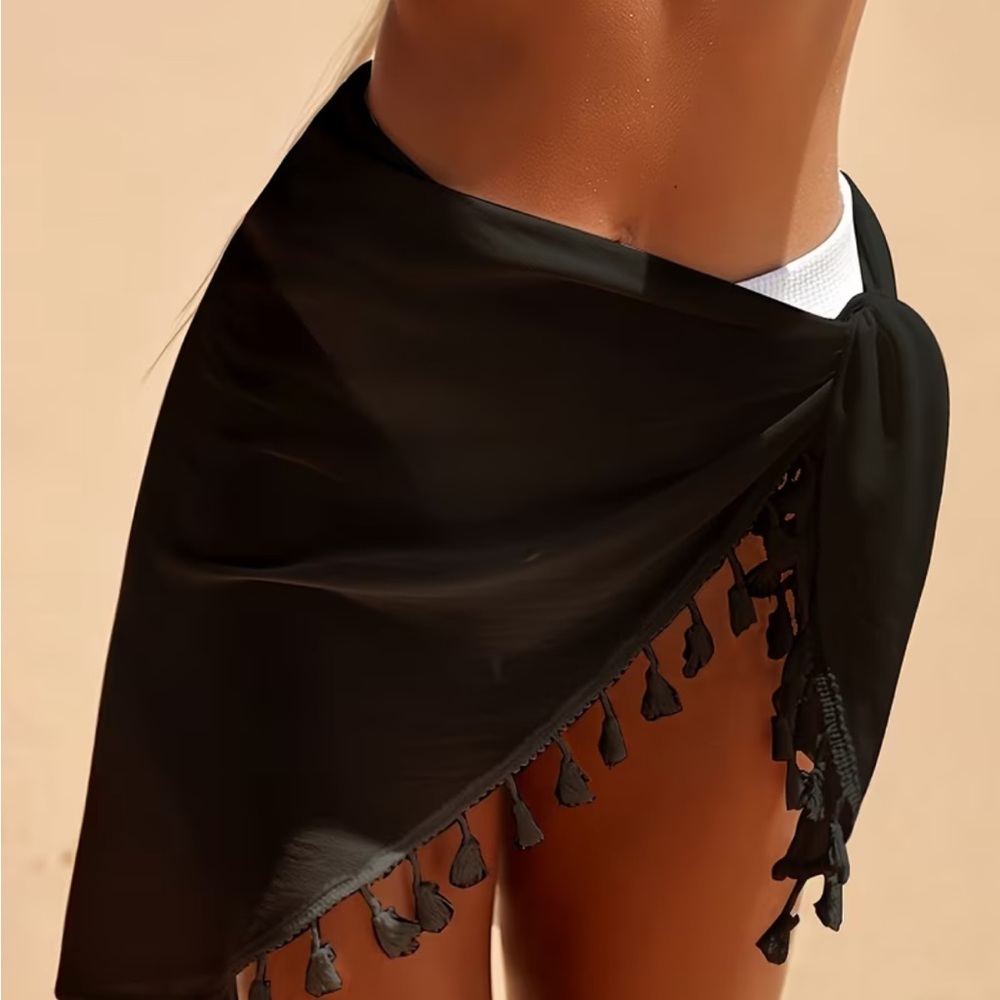 NWT White Tassel Swim Cover-Up
